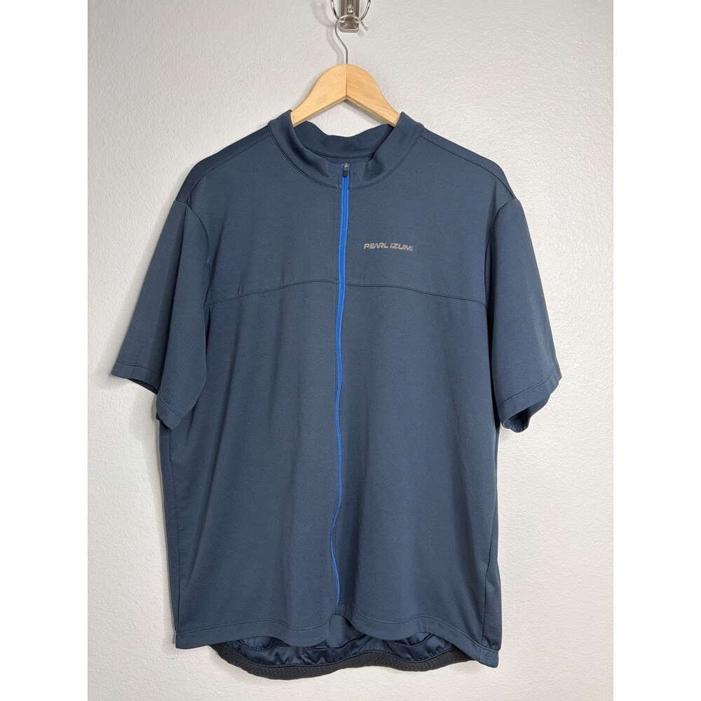 Pearl Izumi Select Series Men's Cycling Jersey Shirt XL Blue 1/2 Zip Back Pocket